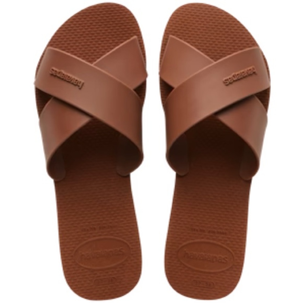 Havaianas Chestnut Cross Strap Sandals